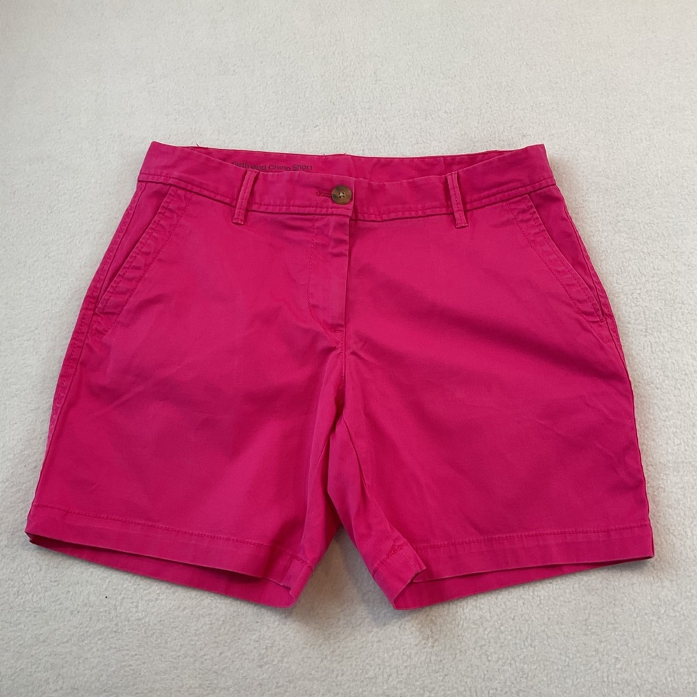 Talbots Girlfriend Chino Shorts Womens 2P Pink Mid Rise Cotton Stretch 2 Petite